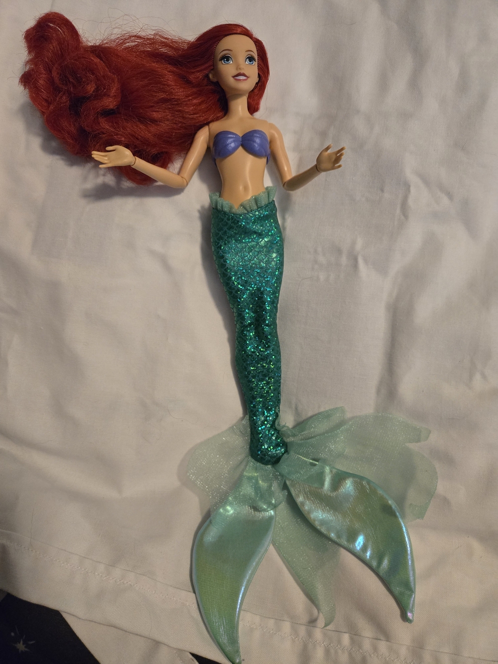 Mattel Sparkling Princess Ariel No Sleeves Or Flower